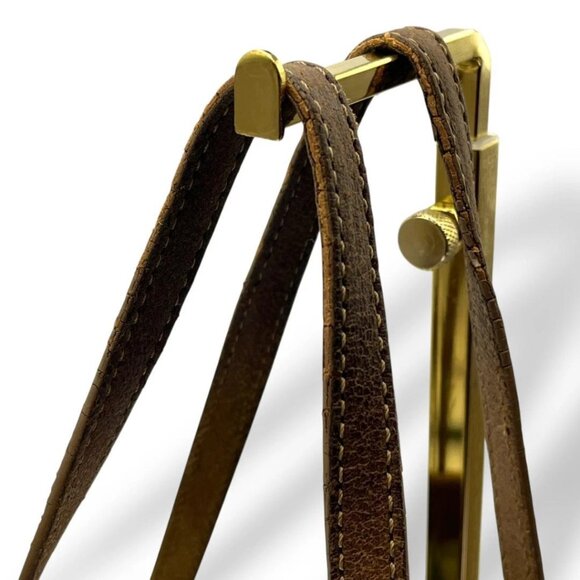 JIMMY CHOO Sasha S Studded Tote Bag Beige Gold Leather Handbag - Picture 7 of 9